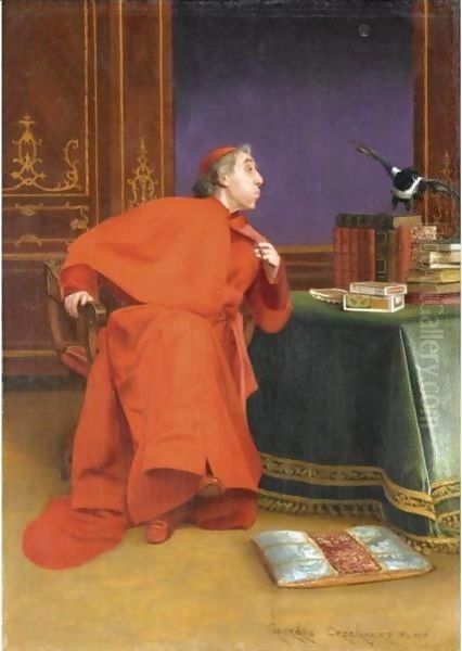 Le Favori De Monseigneur Oil Painting by Georges Croegaert