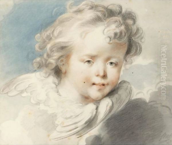 Head Of An Angel Oil Painting by Jacob de Wit