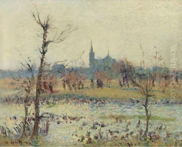 La Cathedrale D'Auxerre Oil Painting by Gustave Loiseau