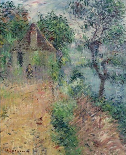 La Maison De L'Oxy A Beynac Oil Painting by Gustave Loiseau