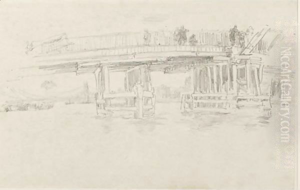 Old Battersea Bridge Oil Painting by James Abbott McNeill Whistler