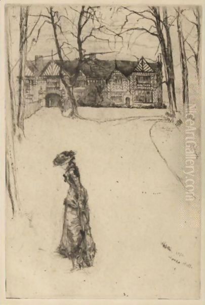 Speke Hall Oil Painting by James Abbott McNeill Whistler