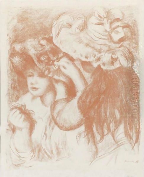 Le Chapeau Epingle Oil Painting by Pierre Auguste Renoir