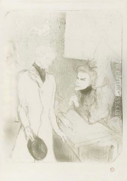 Brandes Et Le Bargy, Dans Oil Painting by Henri De Toulouse-Lautrec