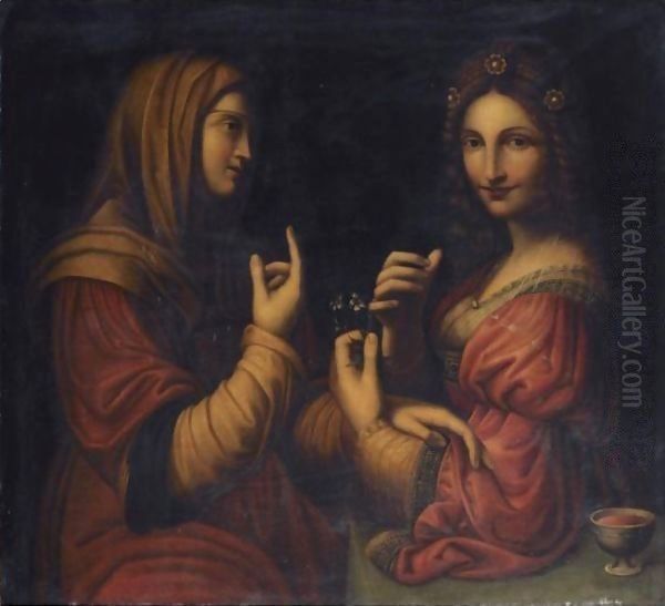 The Conversion Of The Magdalene Oil Painting by Bernardino Luini