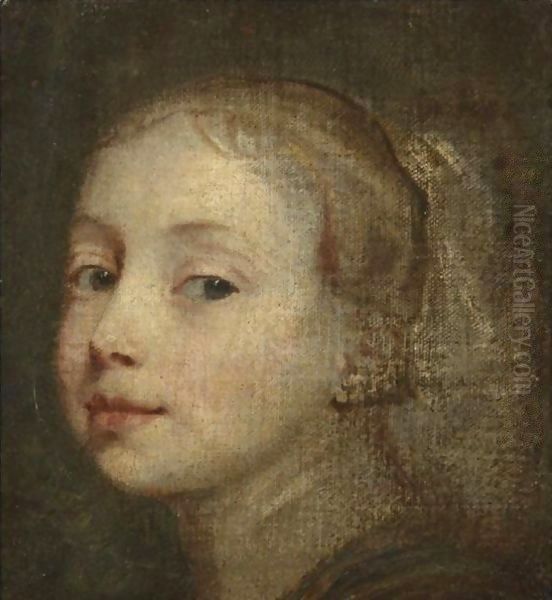 Head Of A Young Girl Oil Painting by Sir Anthony Van Dyck