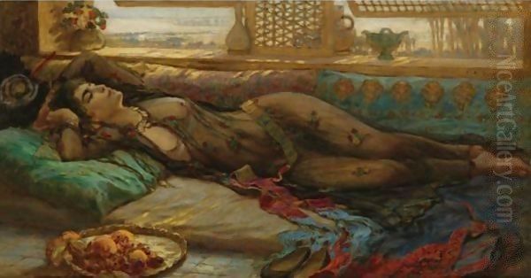 The Harem Beauty Oil Painting by Frederick Arthur Bridgman