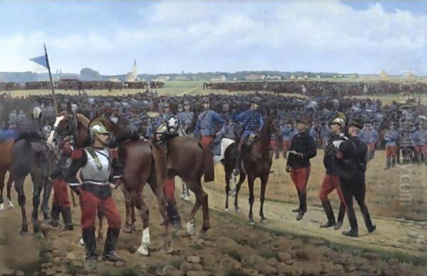 A Division Of Cavalry Oil Painting by Pierre Petit-Gerard