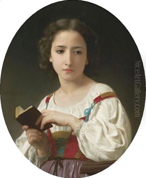 Le Livre D'Heures Oil Painting by William-Adolphe Bouguereau