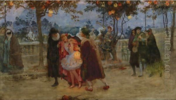 Return From The Masked Ball, Monte Carlo Oil Painting by Frederick Arthur Bridgman