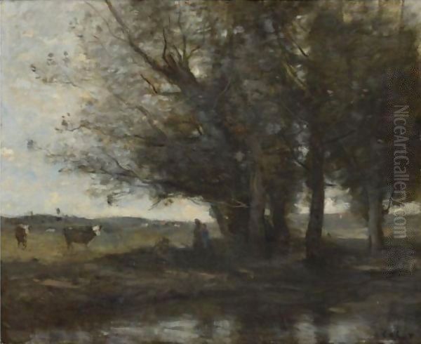 Souvenir Des Dunes De Scheveningue Oil Painting by Jean-Baptiste-Camille Corot