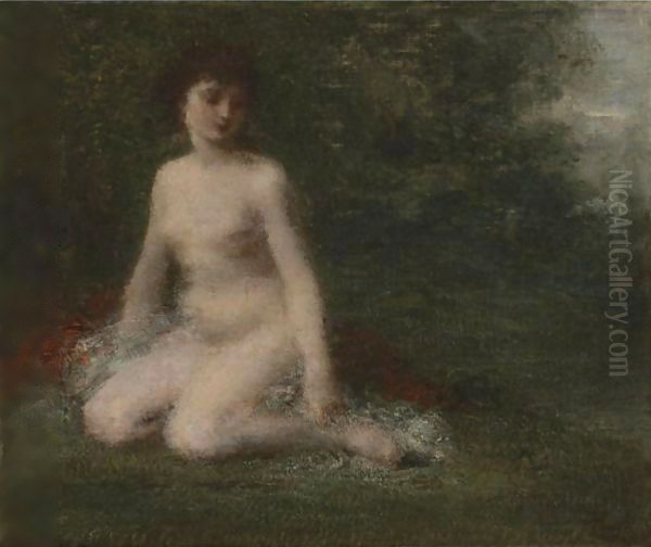 Baigneuse Oil Painting by Ignace Henri Jean Fantin-Latour