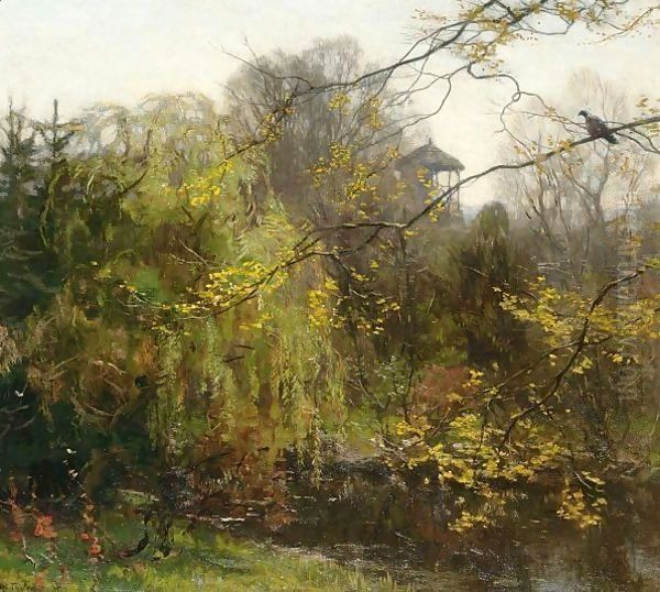 A View Of A Park Oil Painting by Willem Bastiaan Tholen