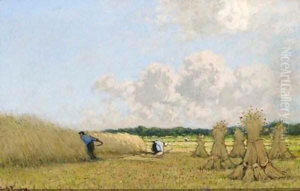 Harvest Time Oil Painting by Cornelis Kuypers