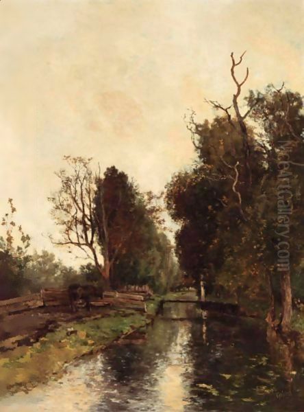 A´de Broeksloot Te Voorburg A´ Oil Painting by Paul Joseph Constantine Gabriel