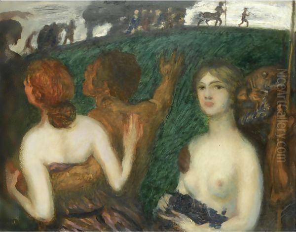 Spring 3 Oil Painting by Franz von Stuck