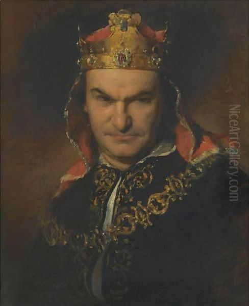 Portrait Of The Actor Bogumil Dawison As Richard III Oil Painting by Friedrich Ritter von Amerling