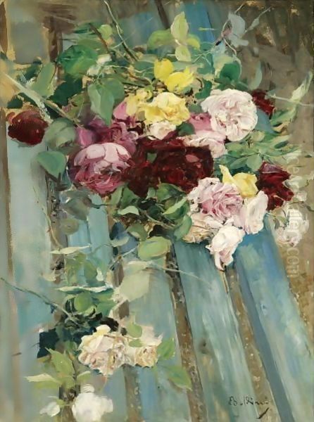 Natura Morta Con Rose Oil Painting by Giovanni Boldini