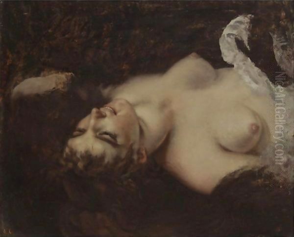 Femme Nue Oil Painting by Gustave Courbet