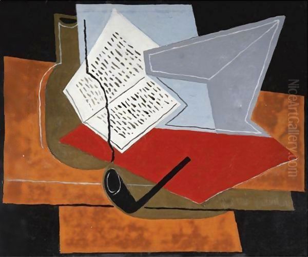 Bol Et Livre Oil Painting by Juan Gris