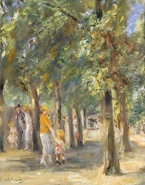 Tiergartenszene (Scene In Tiergarten) Oil Painting by Max Liebermann