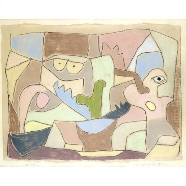 True Of Plants Oil Painting by Paul Klee