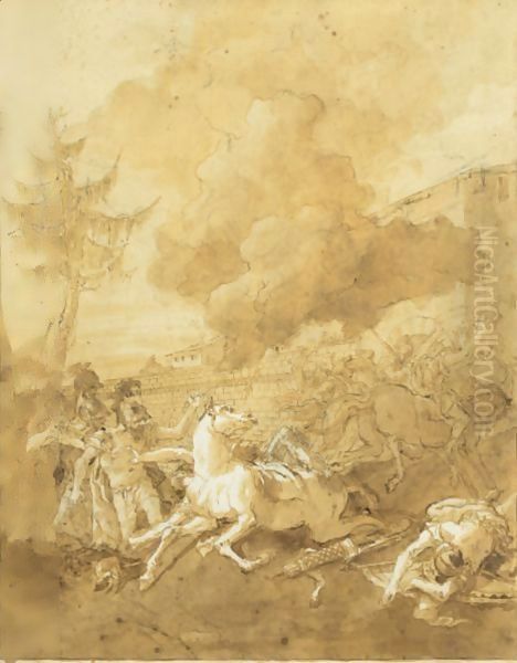 The Conversion Of Saint Paul Oil Painting by Giovanni Domenico Tiepolo