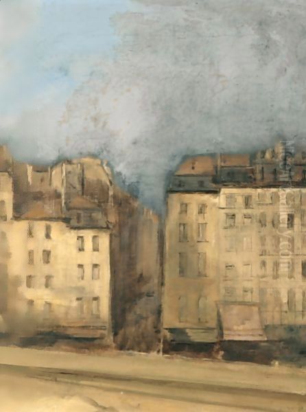 Banks Of The Seine, Paris Oil Painting by Antoine Vollon