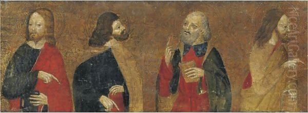 Four Saints Oil Painting by Lombard School