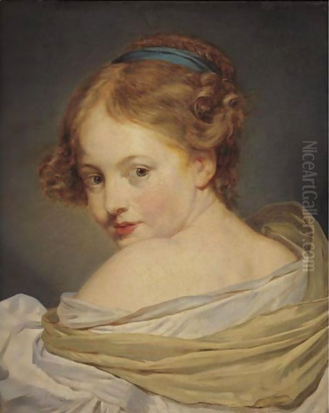 Portrait Of A Young Woman Oil Painting by Jean Baptiste Greuze