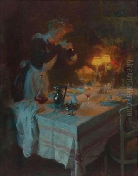 Effet De Lumiere Oil Painting by Jules Alexandre Grun