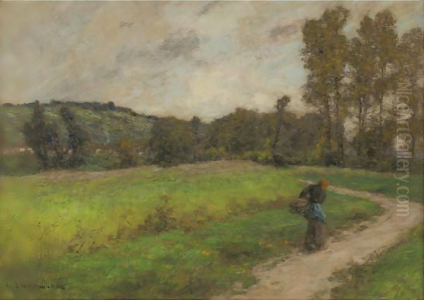 Chemin De Mezy Oil Painting by Leon Augustin Lhermitte