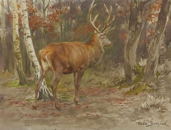 Stag On The Watch Oil Painting by Rosa Bonheur