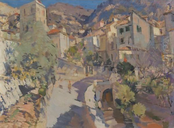 Environs De Nice Oil Painting by Konstantin Alexeievitch Korovin