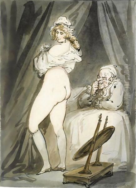 The Inspection Oil Painting by Thomas Rowlandson