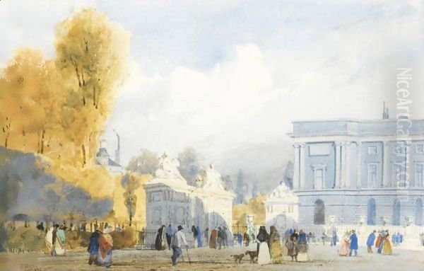 Place Des Palais, Brussels Oil Painting by Thomas Shotter Boys