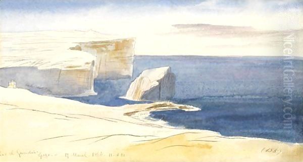 Gozo Oil Painting by Edward Lear