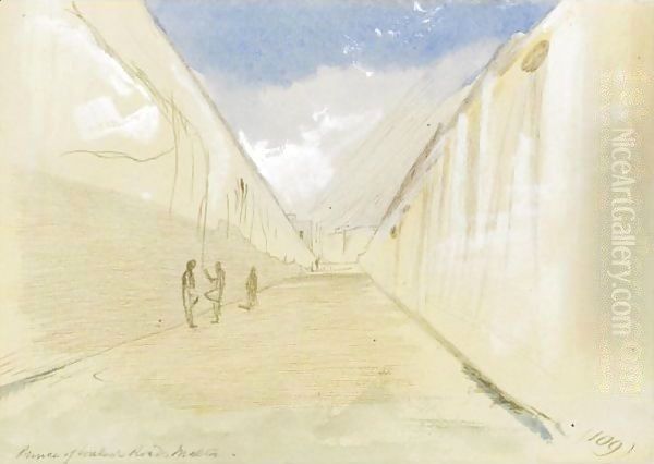 Prince Of Wales Road, Malta Oil Painting by Edward Lear