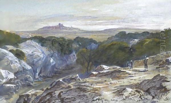 A Distant View Of Mdina, Malta Oil Painting by Edward Lear