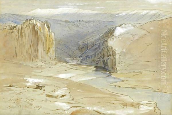 A View Of Kouthlli, Zajoei, Greece Oil Painting by Edward Lear