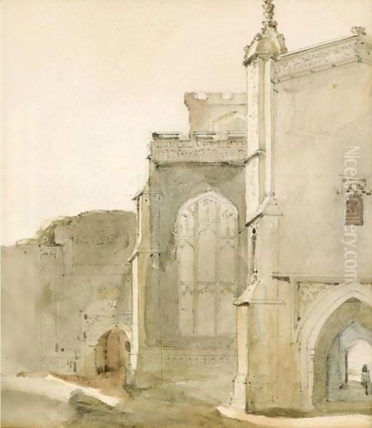 East Bergholt Church From The South Oil Painting by John Constable