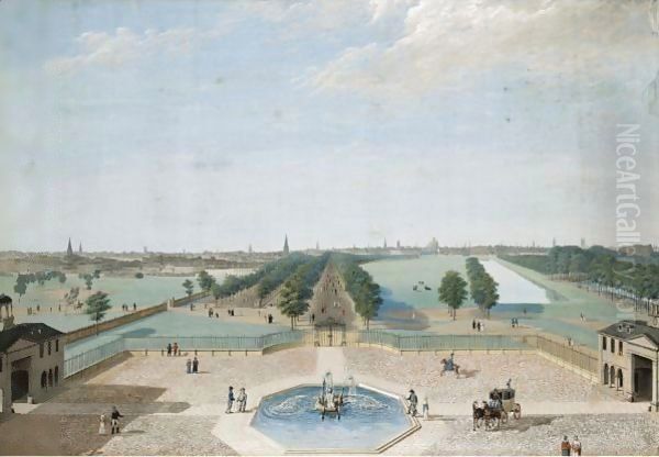 View Of St. James Park From Buckingham House Oil Painting by Karl-Georg Enslen