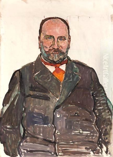 Fredrik Robert Martin Oil Painting by Ferdinand Hodler