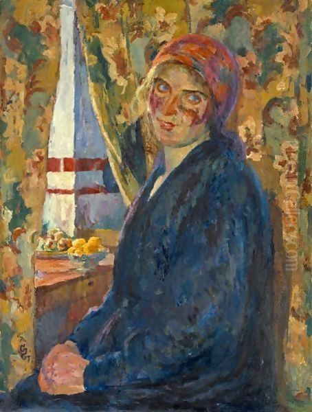 Annita, 1924 Oil Painting by Giovanni Giacometti