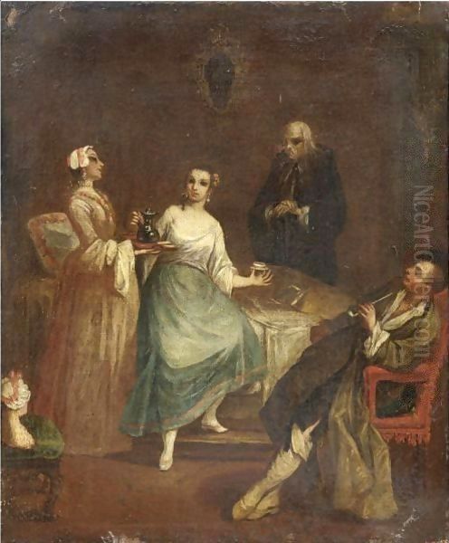 Scena D'Interno Oil Painting by Pietro Longhi