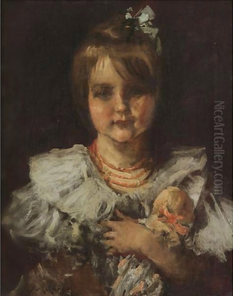 Portrait Of Helen Oil Painting by William Merritt Chase