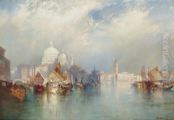 Venetian Scene 2 Oil Painting by Thomas Moran