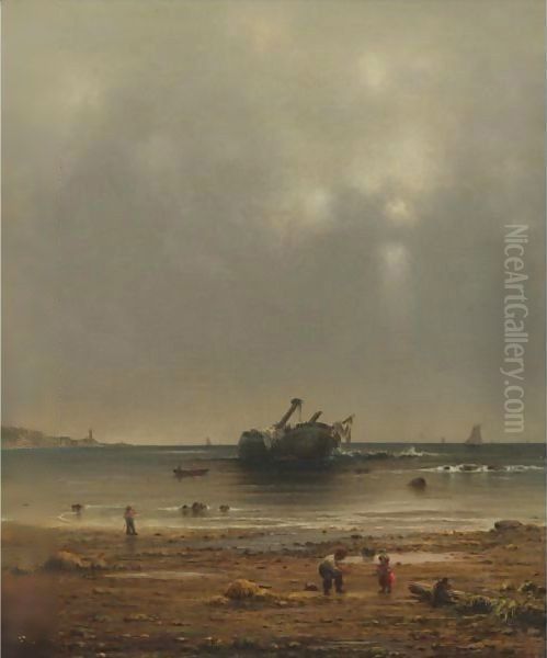 The Old Shipwreck Oil Painting by Martin Johnson Heade