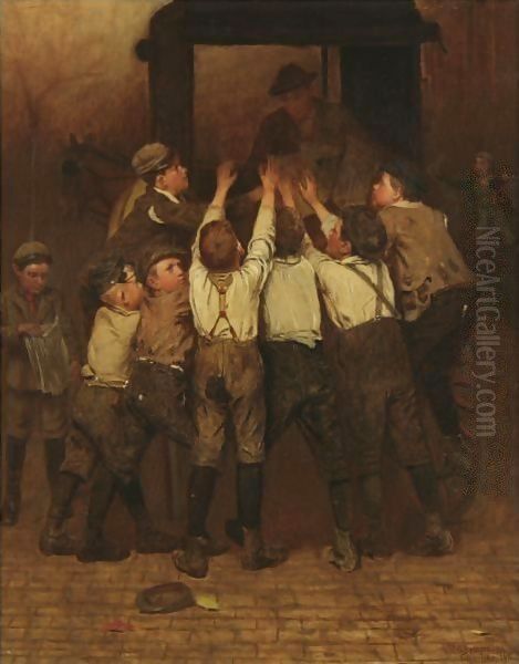 Study For 'The Last Edition' Oil Painting by John George Brown