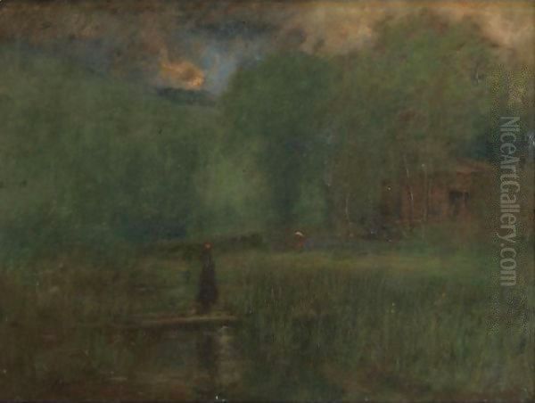 Sundown 2 Oil Painting by George Inness